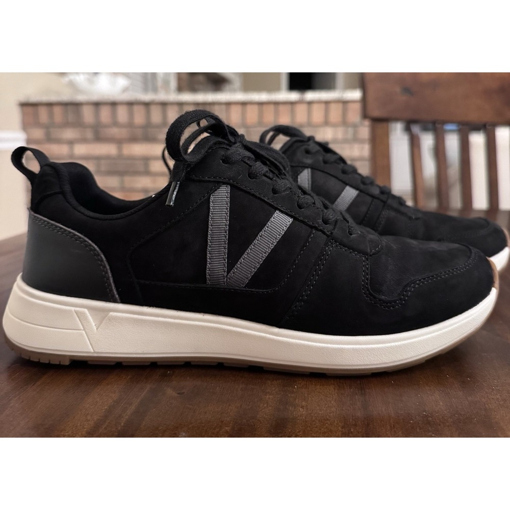Vionic Rechelle Black Nubuck Leather Walking Sneakers Shoes Women's Size 9 US